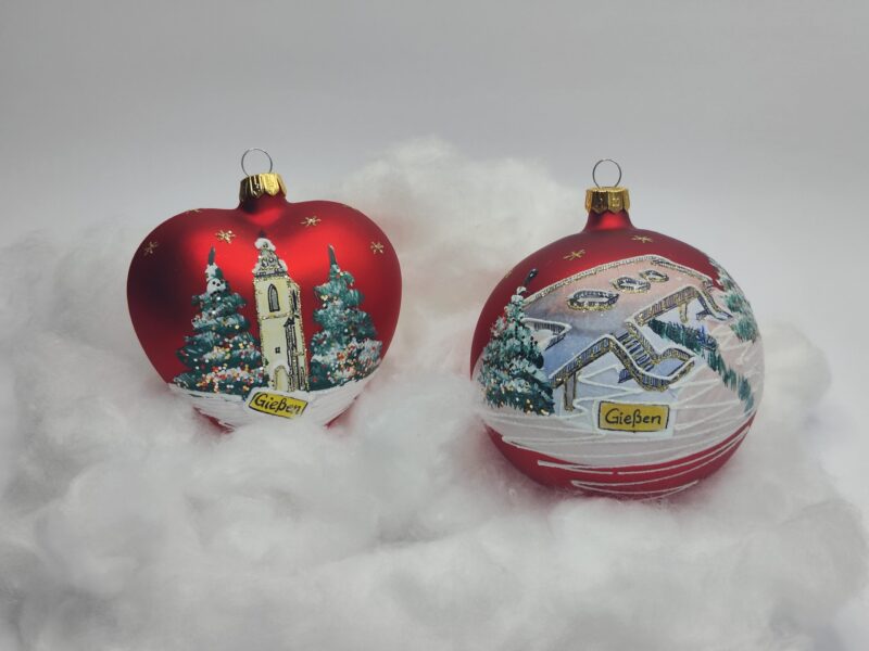 Weihnachtsherz "Stadtkirchenturm" und Weihnachtskugel "Elefantenklo" 2025